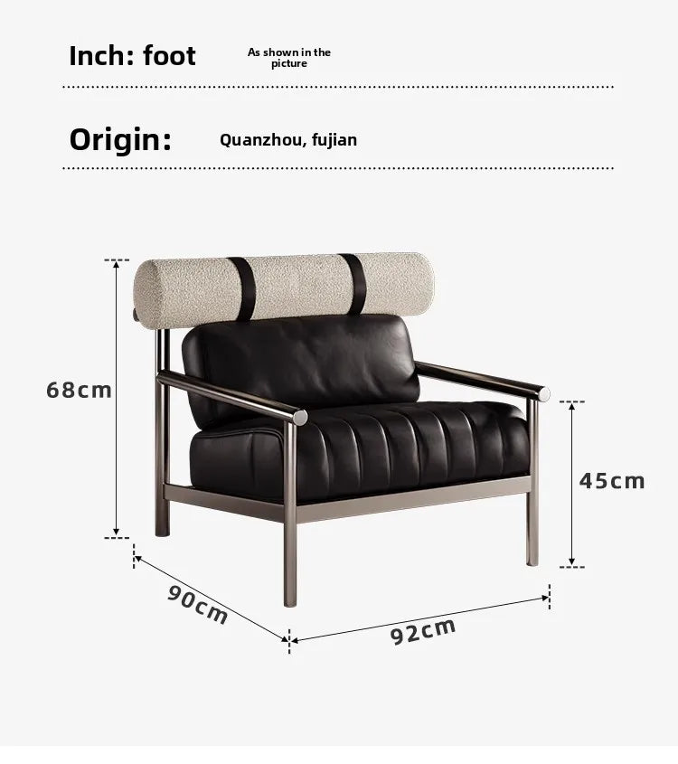 Single sofa chair creative metal homestay lazy leisure chair