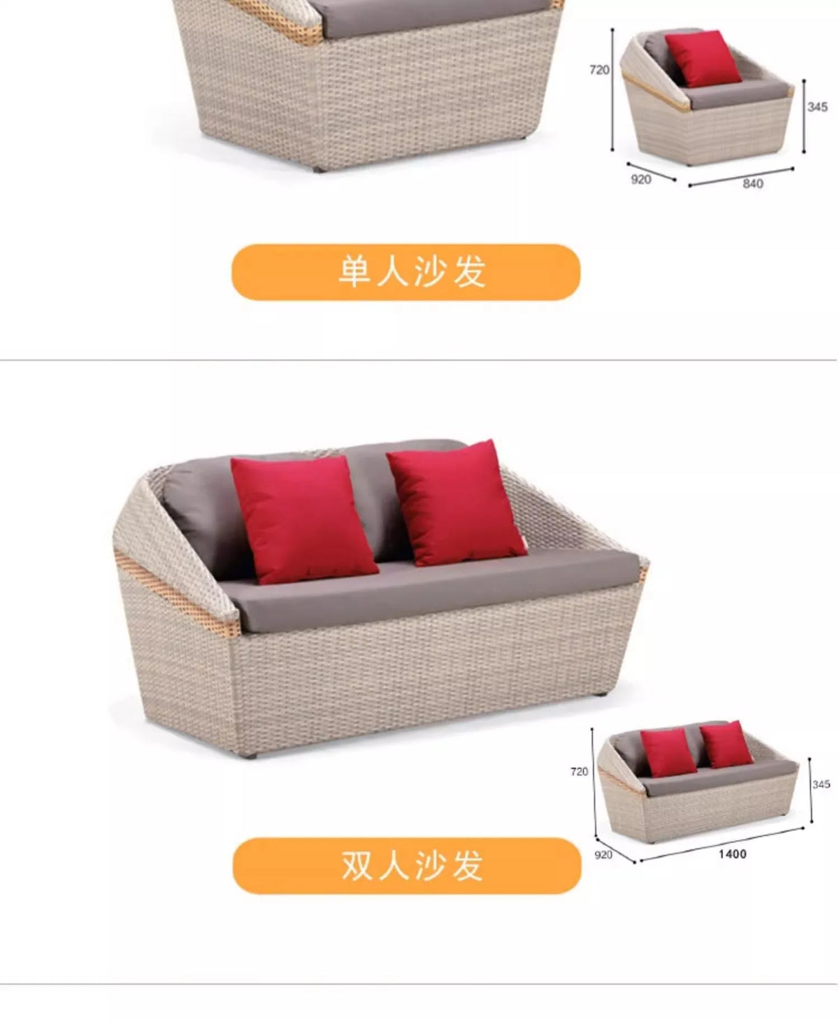 Minimalist Design Outdoor Sofas Luxury Accent Personality Nordic Garden Sofas Creative Hotel Furniture Arredo Giardino Lshysf