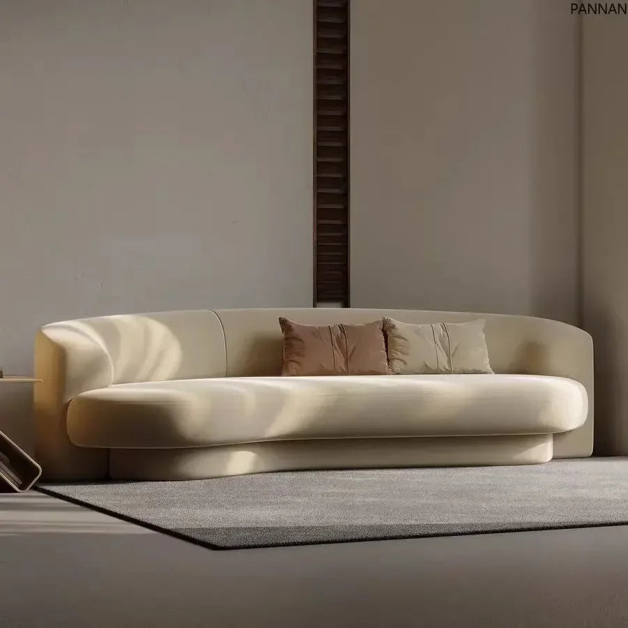 Italian minimalist designer fabric sofa living room home modern simple special-shaped sofa corner small apartment