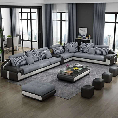 Modern Design Stain Resistant Fabric Furniture Sofa Latest Living Room Sofa Set Furniture