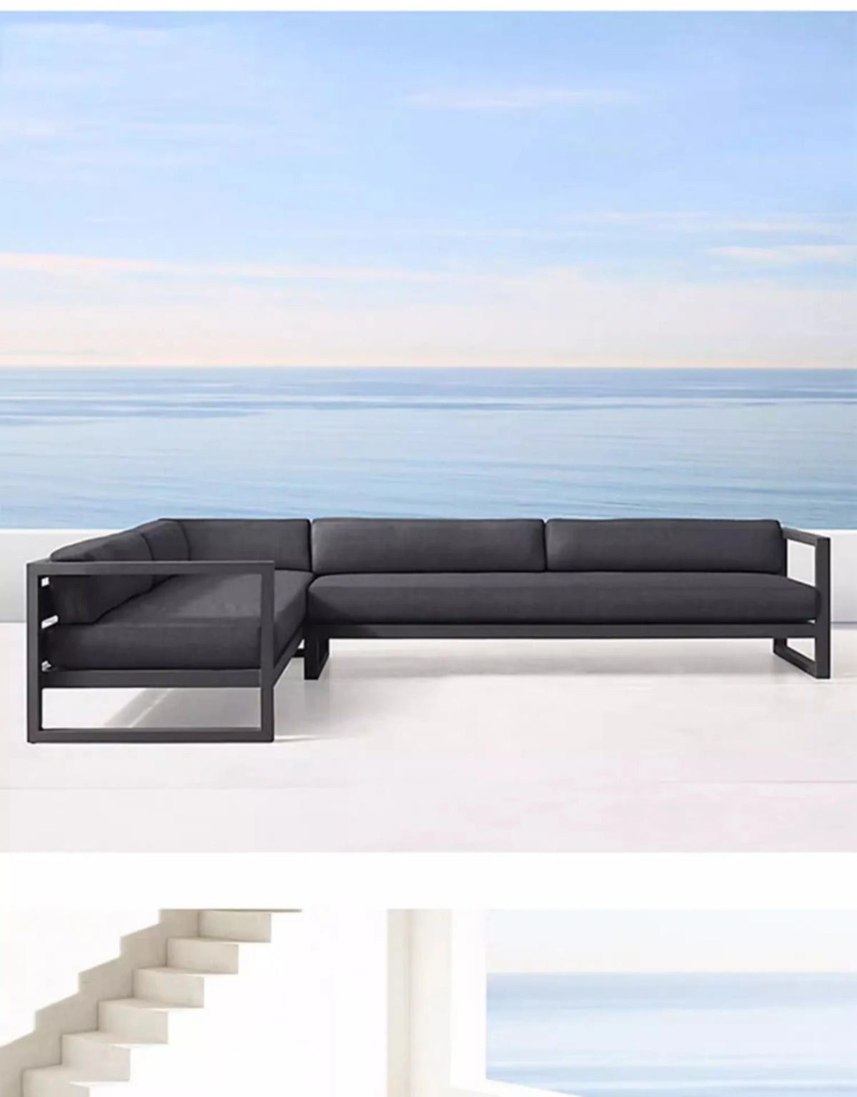 Outdoor Rattan Sofa Set Courtyard Garden Outdoor Leisure Rattan Chair Designer Model Home Outdoor Furniture