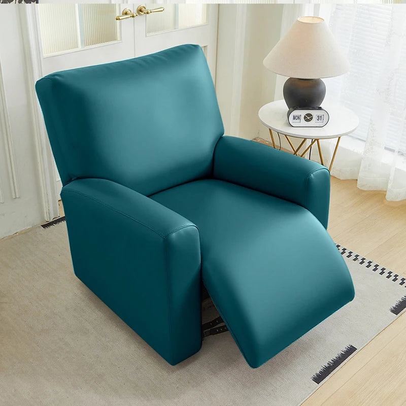 Pu Leather Recliner Sofa Cover Highly Elastic Slipcover for 1 Seater Reclining Armchair Stretch Furniture Protector Home Decor
