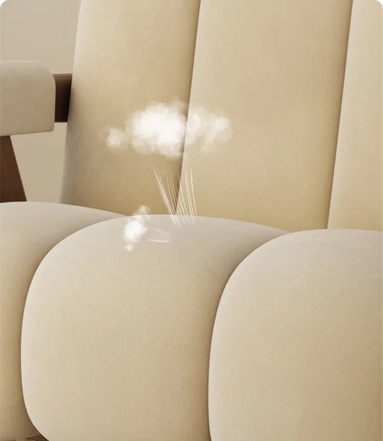 Nordic Wood Living Room Chairs Modern Living Room Sofas Home Balcony Single Leisure Back Armchair Fabric Sofa Chair Furniture