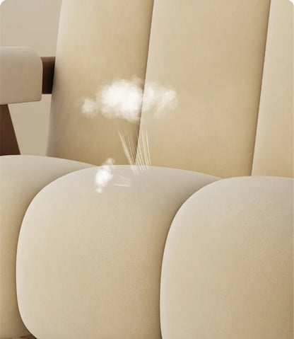 Nordic Wood Living Room Chairs Modern Living Room Sofas Home Balcony Single Leisure Back Armchair Fabric Sofa Chair Furniture