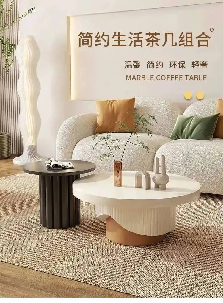 Table ronde unique, tables modernes, table basse, table basse glamour, esthétique, luxe, minimaliste, glamour, meubles de salon Basseliving