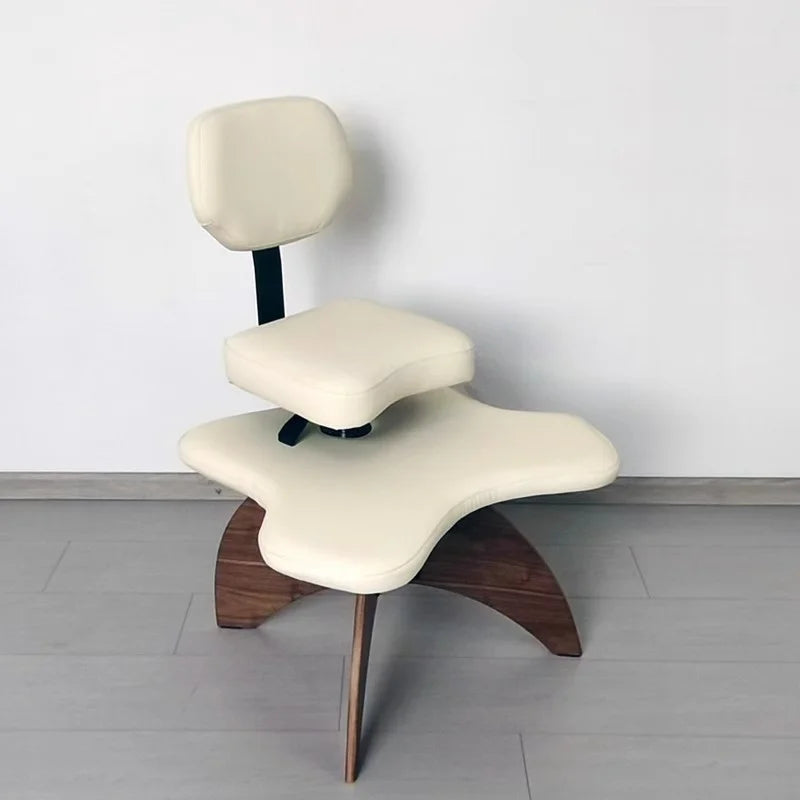 Cross Legged Chair With Backrest Height-Adjustable Stool for Posture Wooden Knee Office Chair Ergonomic Seat Monkey Crouching