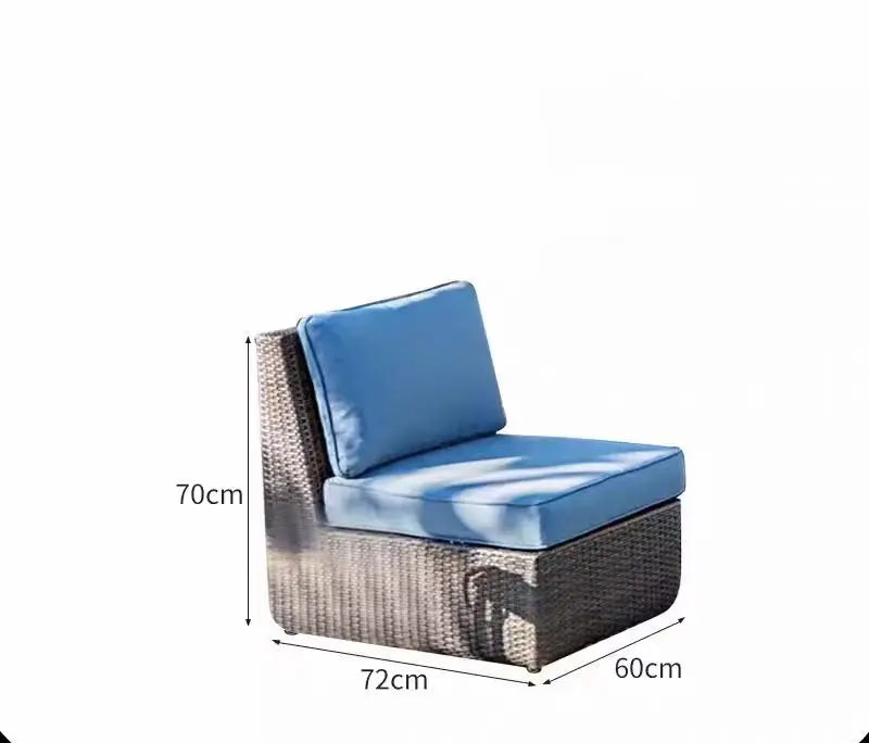 Outdoor sofa courtyard rattan garden hotel sales office sun room balcony outdoor coffee table furniture combination