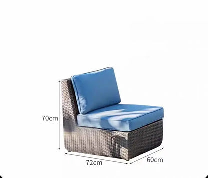 Outdoor sofa courtyard rattan garden hotel sales office sun room balcony outdoor coffee table furniture combination