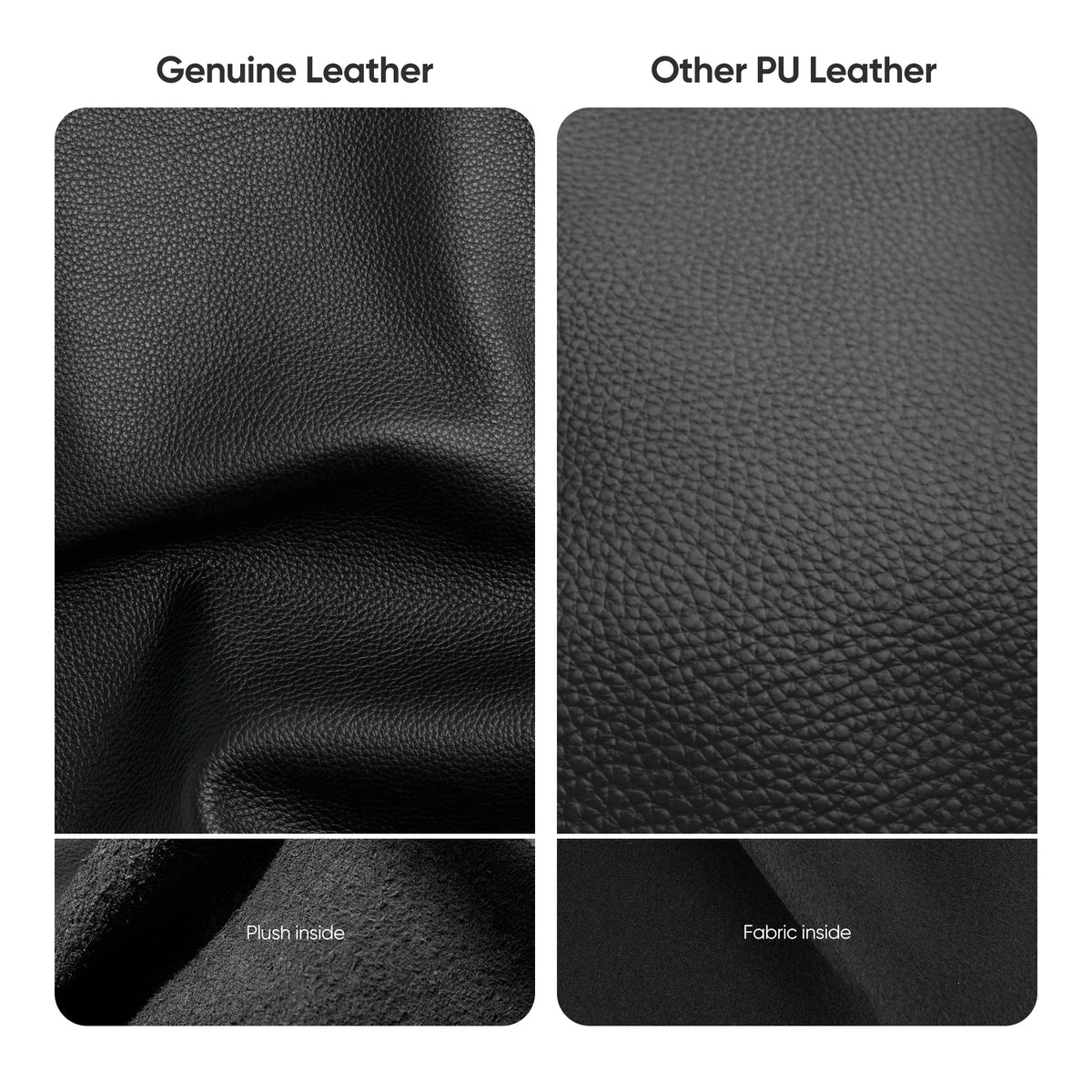 High Mid Back Ribbed Office Chair Genuine Leather Swivel Chair Adjustable Ergonomic Computer Chair with Aluminium Alloy Frame