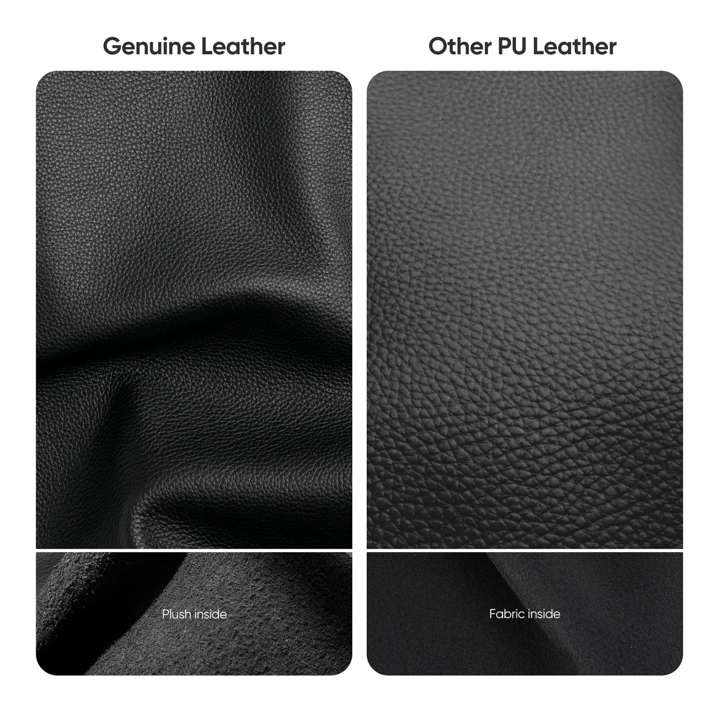 High Mid Back Ribbed Office Chair Genuine Leather Swivel Chair Adjustable Ergonomic Computer Chair with Aluminium Alloy Frame