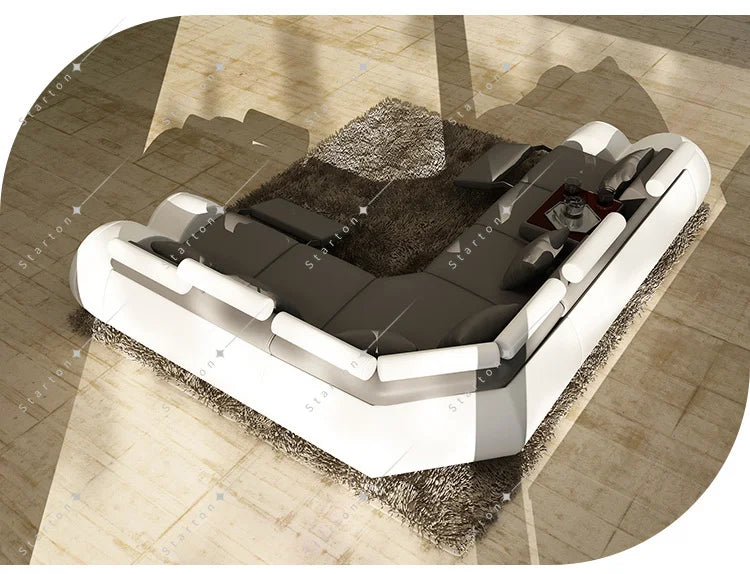 New Living Room Luxury Modern Couch Genuine Real Recliner Leather Sofa Set Indoor Sectional Furniture Leather Sofa