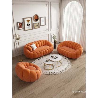 Internet celebrity lazy pumpkin sofa lamb wool tatami single balcony leisure chair rotatable family bedroom chair