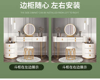 Solid wood new dresser glass bedroom modern simple style light luxury Internet celebrity small makeup table rock slab makeup