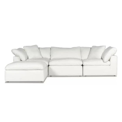 Compact Straight-Back Fabric Sofa Vacuum Compressed Cloud Feel L-Shaped Sofa for Living Rooms Sectional Foam Sofa Set Furniturep