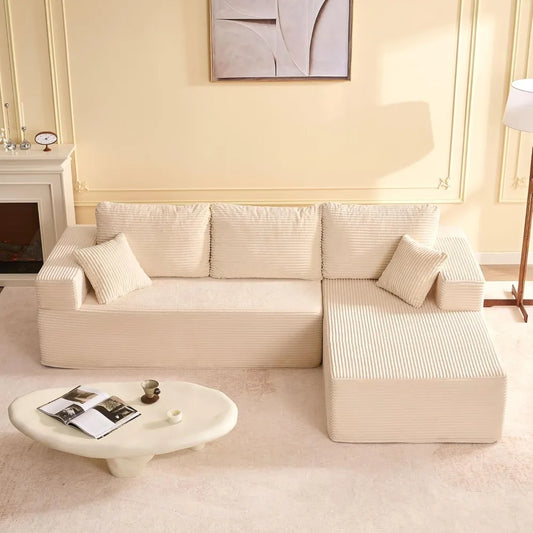 107 Boneless Couch with Deep Seat, Modular Sectional Sofa, Cloud Sectional Couch for Living Room, No Assembly Required