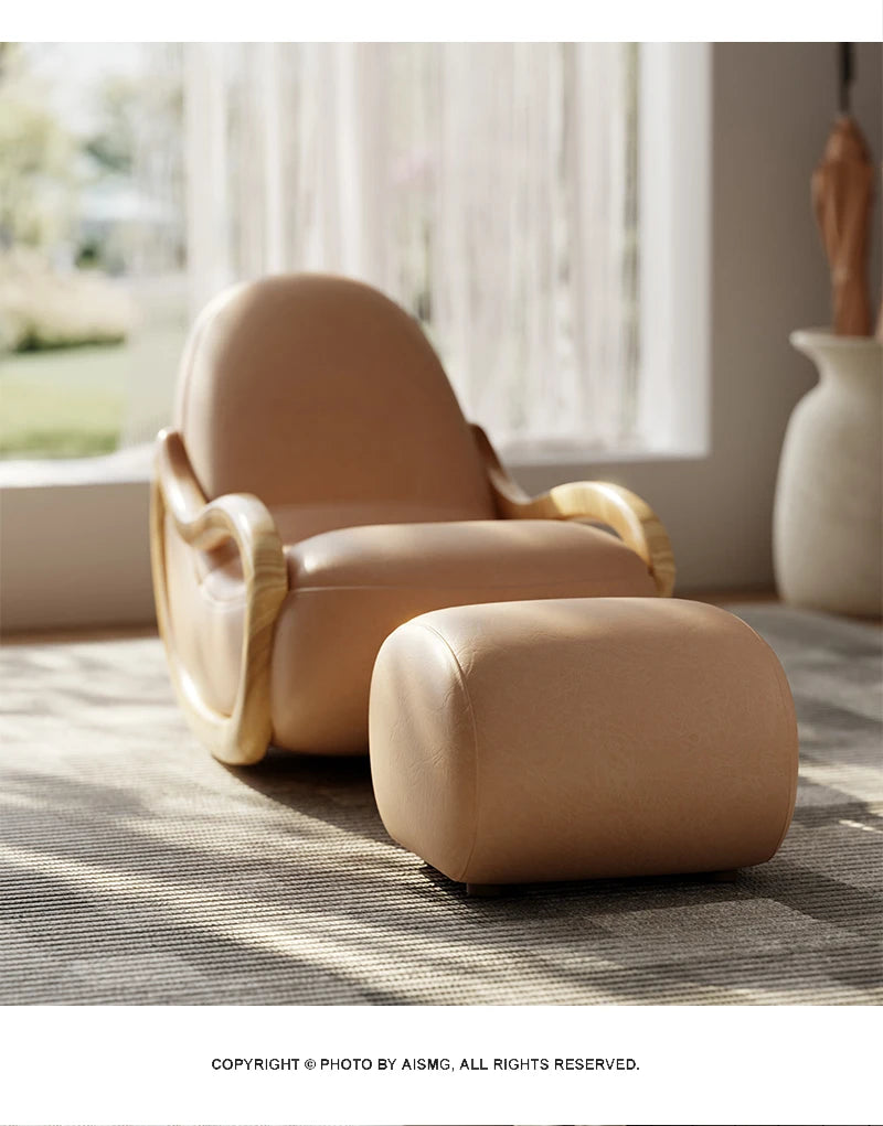 Relaxing Lounges Accent Chair Lazy Household Rocking Living Room Sofa Relax Armchairs Break Celebrity Creamy Balcony Furniture