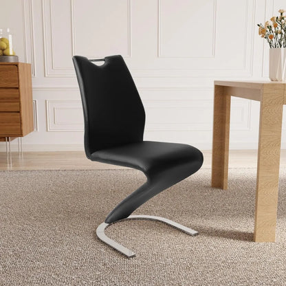 Mermaid Dining Chairs Set of 4, Modern Kitchen Dining Room Armless Upholstered Side Chairs with PU Leather Cushion,Customized