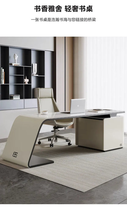 Italian minimalist rock slab office table study table Computer desk Room desks office desks and workstations studio desk