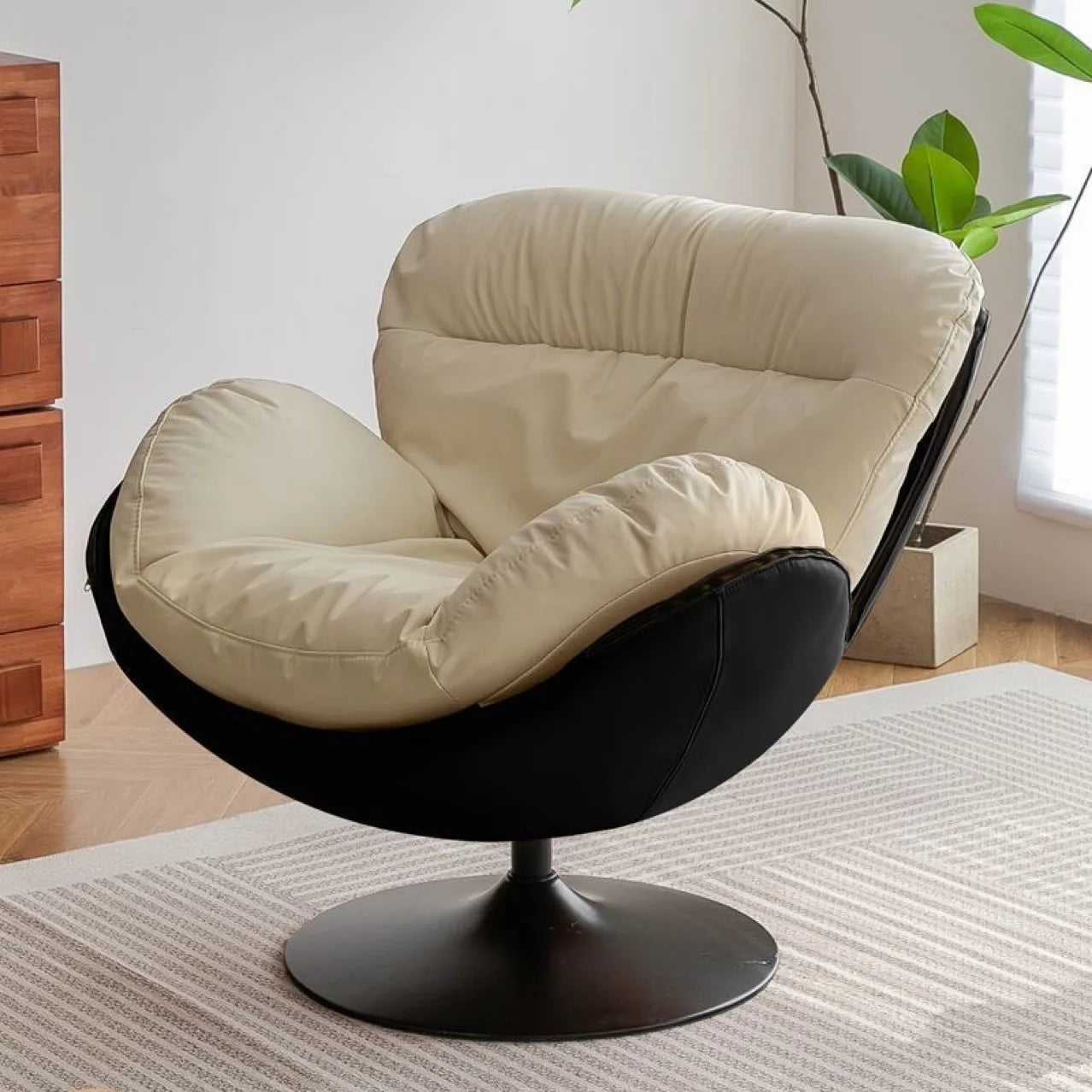 Lounge Chair Swing Egg Shell Daybed Rocker Relaxation One Person Cozy Nest Sofa Lounge Chair Home Furniture Sofa Bed Furniture