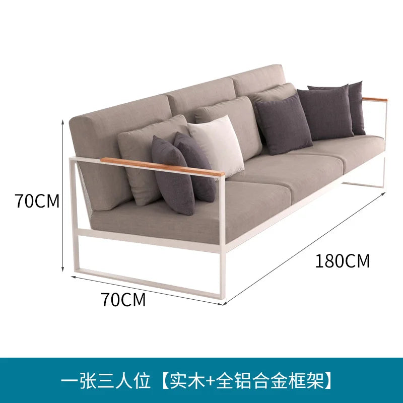 Italian Style Designer Simplicity Garden Sofas Originality Art Courtyard Villa Garden Sofas Luxury Outdoor Furniture Divano FYOS