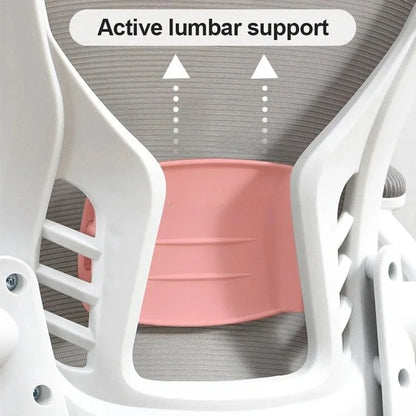 Adjustable Lumbar Support Home Desk Chairs with Armrests Students Study Computer Chair Office Mesh Swivel Chair with Wheels