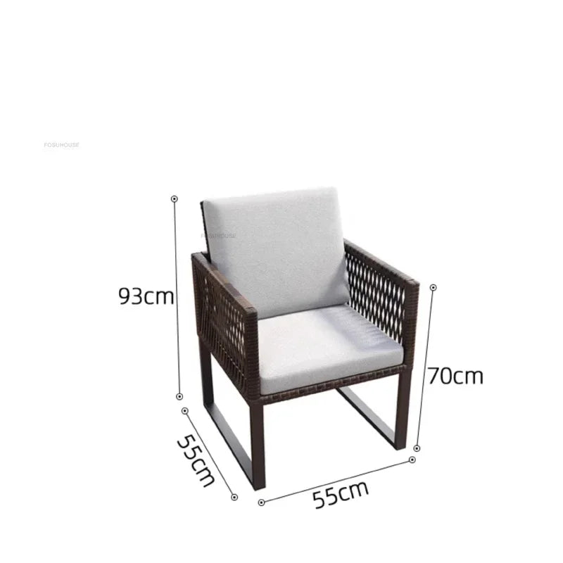Terrace Garden Rattan Outdoor Chair Leisure Tea Table Patio Outdoor Furniture Set Outdoor Table and Chairs Garden Furniture Sets