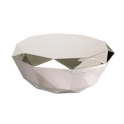 Modern Minimalist Luxury Diamond Stainless Steel Coffee Table Living Room Furniture Shaped  Center Table Tea Table Escritorios