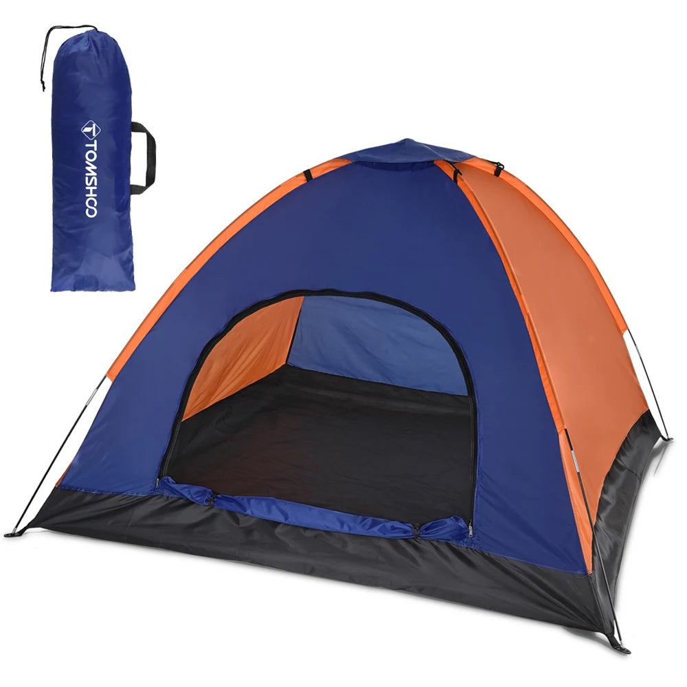 TOMSHOO 3-4 Persons Camping Tent Lightweight Outdoor Backpacking Tent with Rain Fly for Family Camping Hiking Beach Fishing Tent
