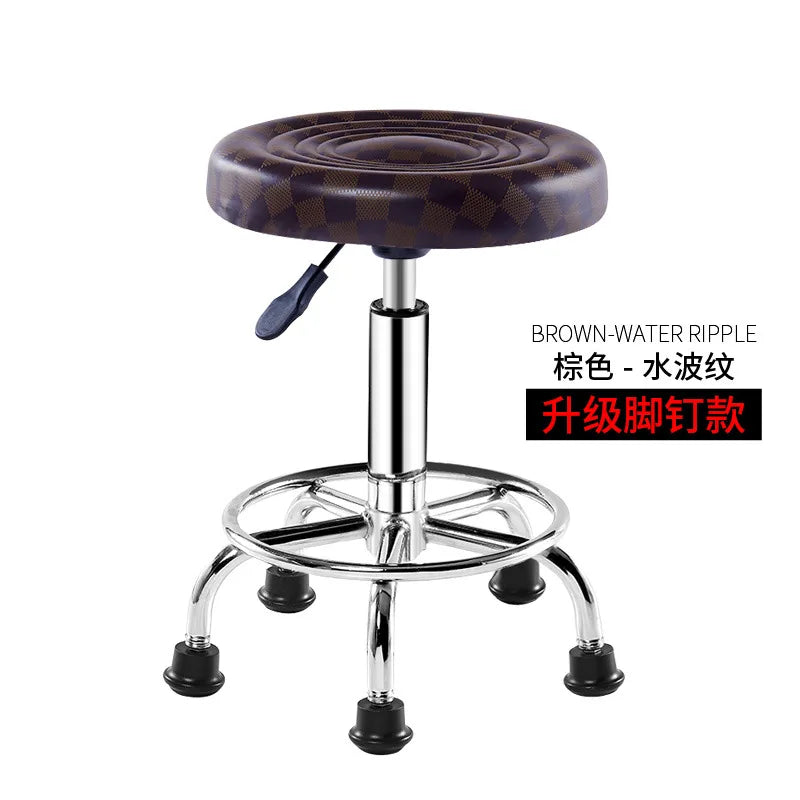 Bar Chair Bar Chair Stool Stool Haircut Chair Rotating Lifting Round Stool Backrest Pulley Chair Large Work Stool Supply