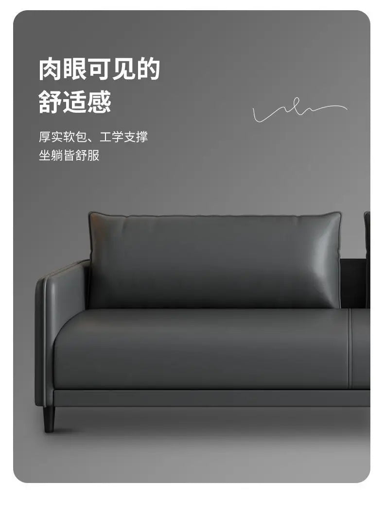 Office sofa business reception modern simple small meeting guests negotiate leather sofa office sofa coffee table combination