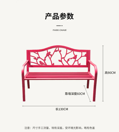 Practical Rustic Waterproof Furniture Cast IronBackrest  Iron Public Leisure Seating Metal Outdoor Garden Patio Park Bench
