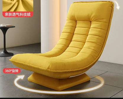Rotatable Italian light luxury living room balcony leisure lazy sofa moon swivel chair