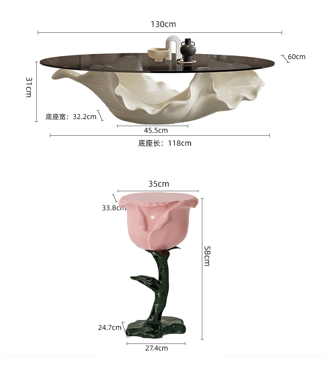 Table à thé moderne en verre de qualité supérieure, mobilier de luxe à une feuille de styliste artistique haut de gamme pour Table basse de salon