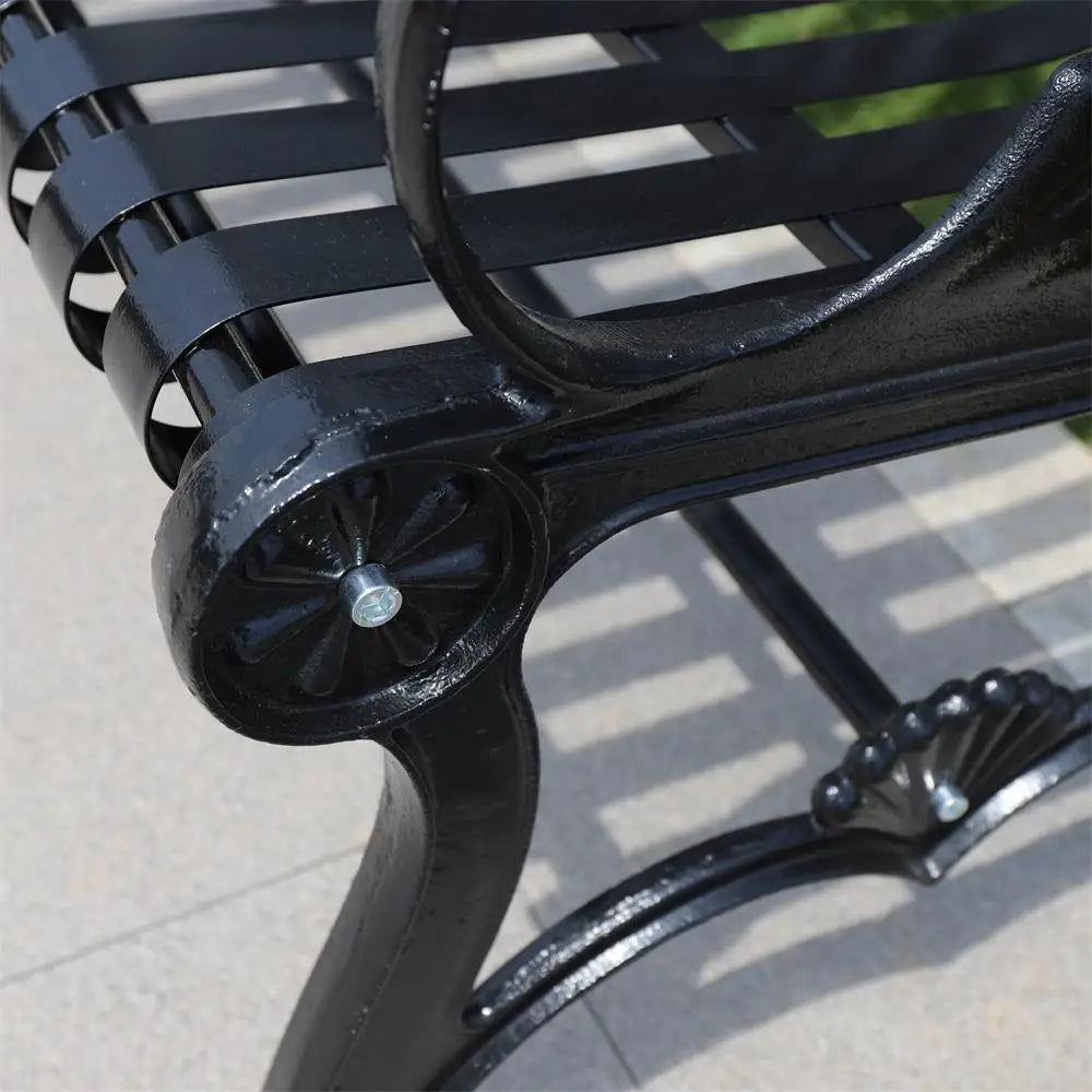 Luxury Park Metal Benches Seat Outdoor Garden Patio Cast Iron Benches