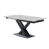 Italian minimalist light luxury multi-functional rock slab dining table combination size rectangular telescopicrotatinghousehold