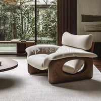 Designer Art Aesthetics Solid Wood Sofa Chair Medieval Homestay Club Sales Department Light Luxury Leisure Chair