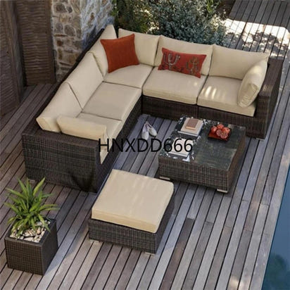 Outdoor sofa combination courtyard garden balcony leisure rattan chair