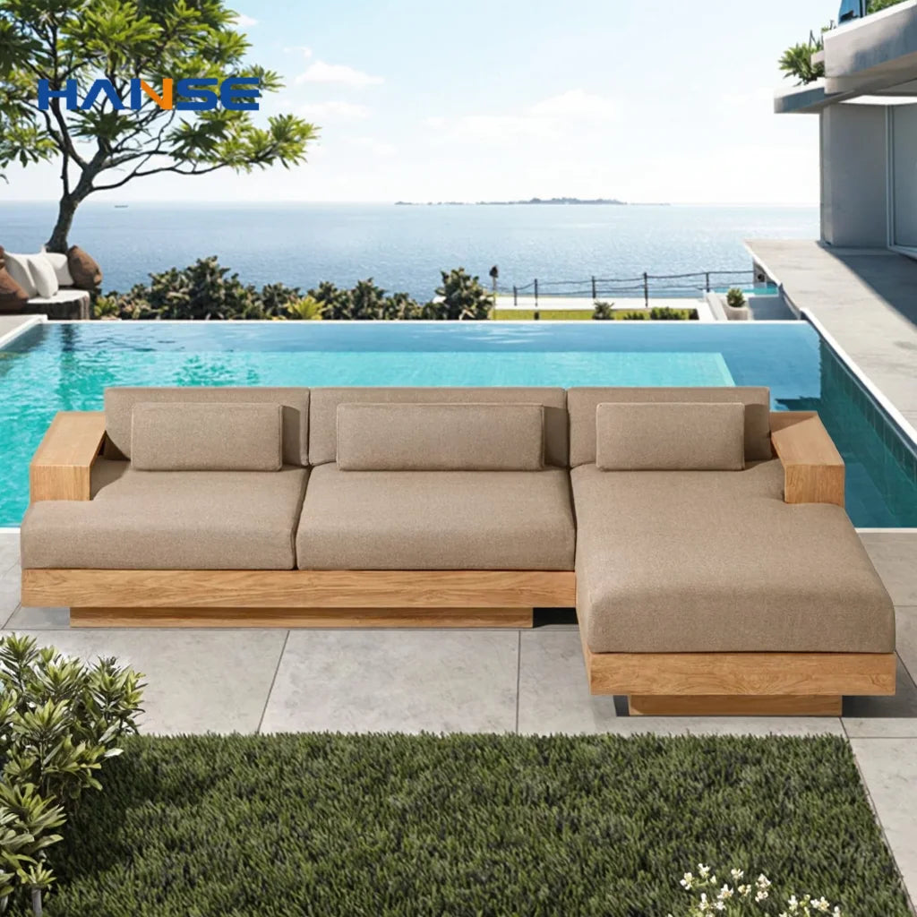Nordic Modern Hotel Terrace Leisure Sofa Set Wicker Outdoor Garden Furniture Aluminum Frame Outdoor Use