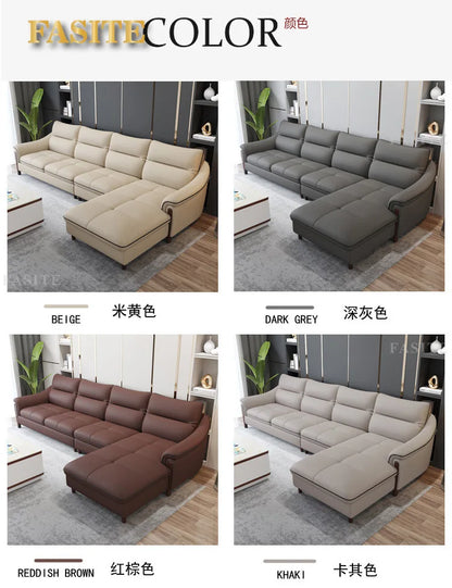 Sofa living room simple modern first layer cowhide corner combination furniture