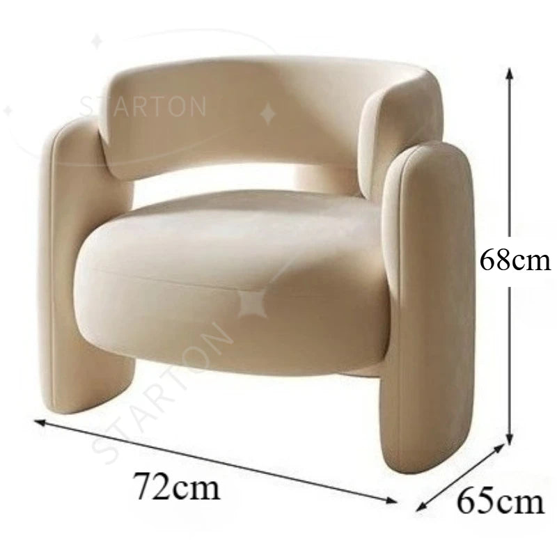 Negotiation Sofa Chair Living Room Furniture Sofas Cream Wind Balcony Single Sofa Nail Salon Beauty Salon Reception Lounge Area