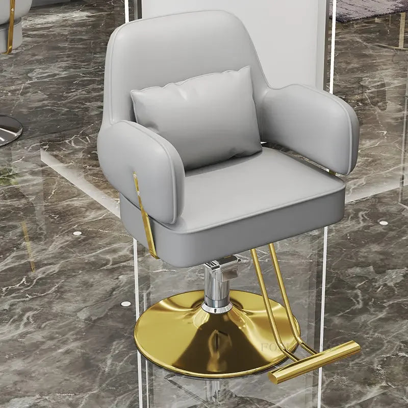 Luxury Barber Chairs Hair Salon Special Liftable Barber Chair Simple Salon Furniture Hairdressing Salon Chairs