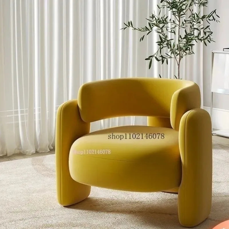 Negotiation Sofa Chair Living Room Furniture Sofas Cream Wind Balcony Single Sofa Nail Salon Beauty Salon Reception Lounge Area