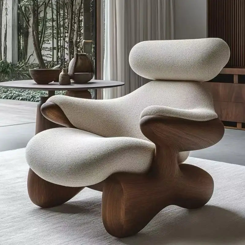 Fancy Modern Adults Chair Wooden Trending Simple Nordic Living Room Chair Reading Balcony Hotel Sillones Furniture Home