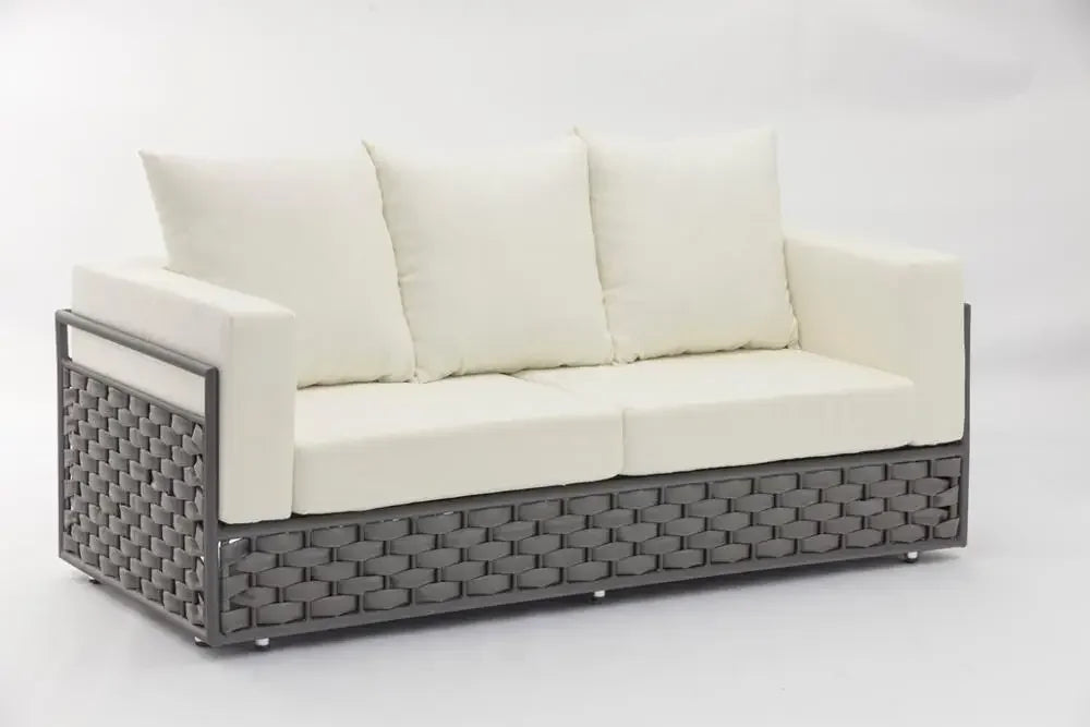 high-quality Luxury 2024 New Cheep Wicker Dining Modern Patio Outdoor Furniture Latest Design Garden Aluminum Frame Living Room