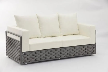 high-quality Luxury 2024 New Cheep Wicker Dining Modern Patio Outdoor Furniture Latest Design Garden Aluminum Frame Living Room