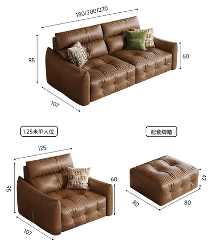 French Scalable Electric Sofa Bed Modern Designer Creativity Puff Sofa Comfort Lounge Living Room Furniture Canape Salon FYES