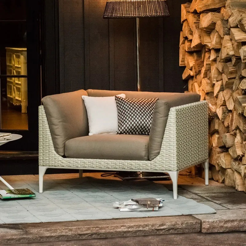 Customizable outdoor garden imitation rattan sofa furniture combination