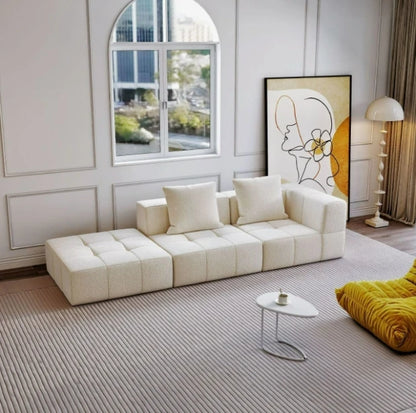 Luxury Modular Combination Sofa Set Home Hotel Fabric Reclining Cooling Sponge Filled Living Room Apartment