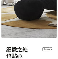 Cream Antelope Single Living Room Sofa Fabric Leisure Chair Middle Antique Lazy Sofa