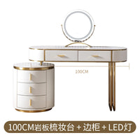 Light Mirror Vanity Table White Minimalist Drawers Storage Dressing Table Desk Makeup Mesa De Maquillaje Bedroom Furniture